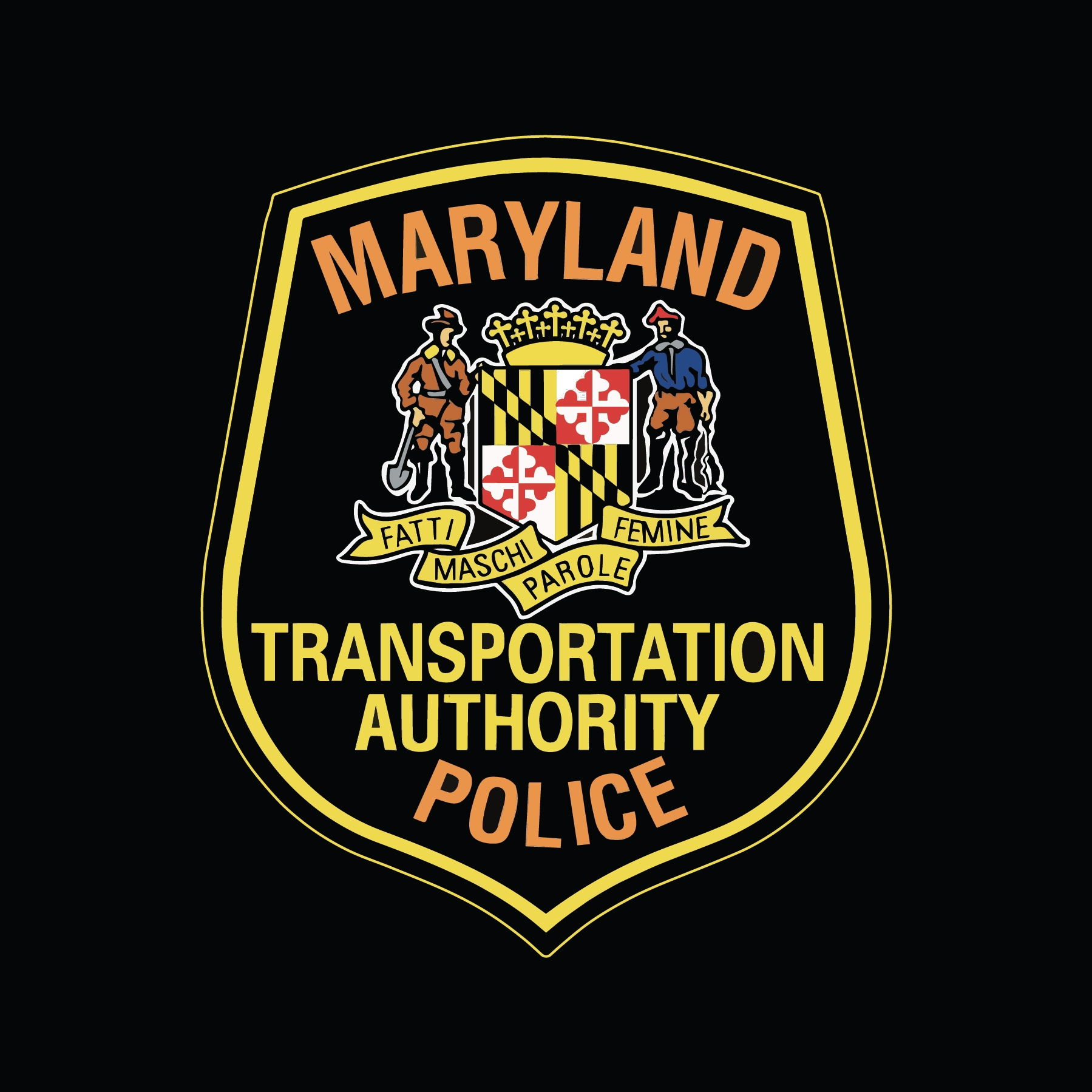 Maryland Transportation Authority ​(MDTA) Police​ logo with shield and emblem of Maryland