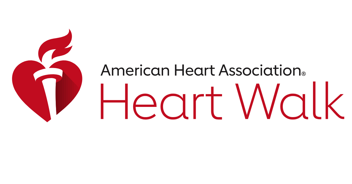 American Heart Association Heart Walk logo featuring a red heart and torch symbol