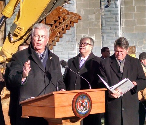 MSA Chairman Tom Kelso with Baltimore City Director of Housing Paul  Graziano and Maryland Secretary of Housing and Community Development  Kenneth Holt