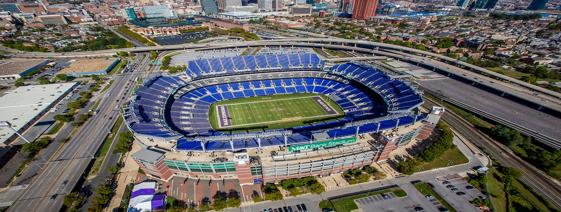 M&T Bank Stadium located in downtown Baltimore, Maryland is home