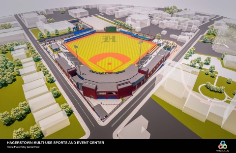 Preliminary Rendering - Hagerstown Multi Use Sports and Entertainment Facility - May 2023 