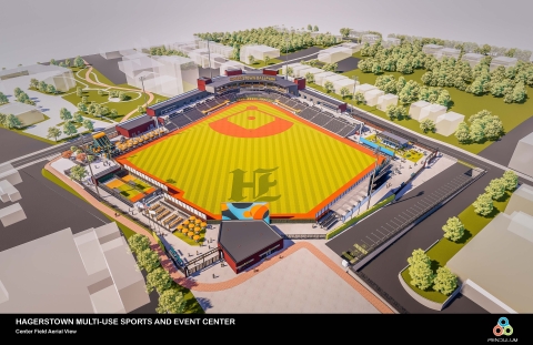 Preliminary Rendering - Hagerstown Multi Use Sports and Entertainment Facility - May 2023