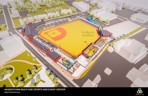 Preliminary Rendering - Hagerstown Multi Use Sports and Entertainment Facility - May 2023