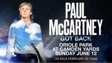 Paul McCartney "Got Back" Tour - Sunday, June 12, 2022 at Oriole Park at Camden Yards