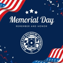 Graphic with USA flags with white letters that reads memorial day honor and remember with MSA logo